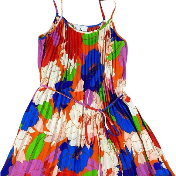 Sam Edelman Retro Floral Plisse Dress - S - Picture 2 of 4